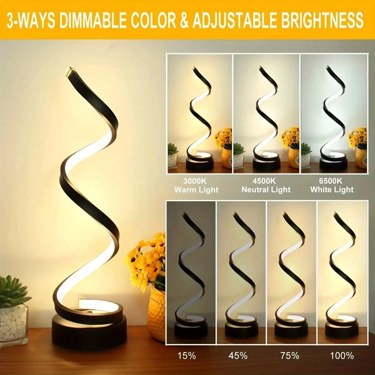 Bebside Led Spiral Lamp