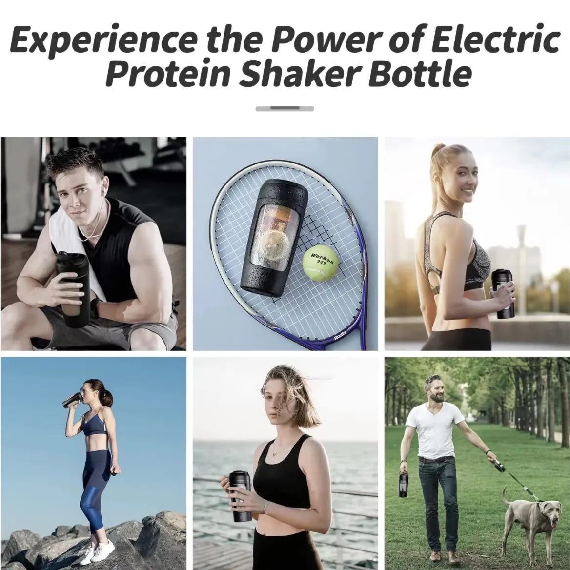 650ML Premium Electric Protein Shaker Bottle