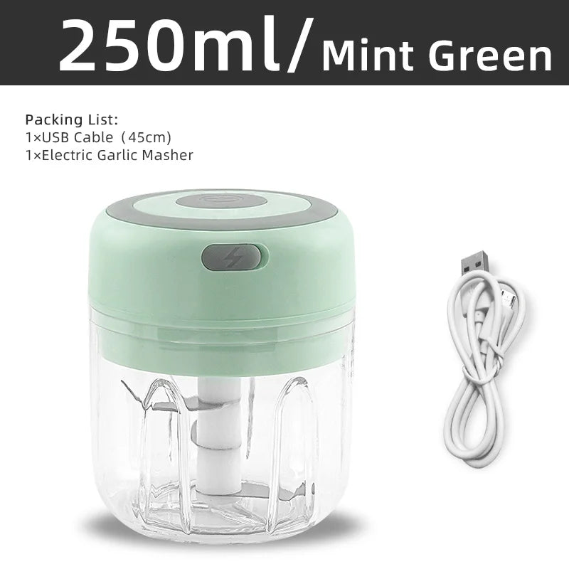 Portable Electric Onion, Garlic and Vegetable Chopper-Grinder